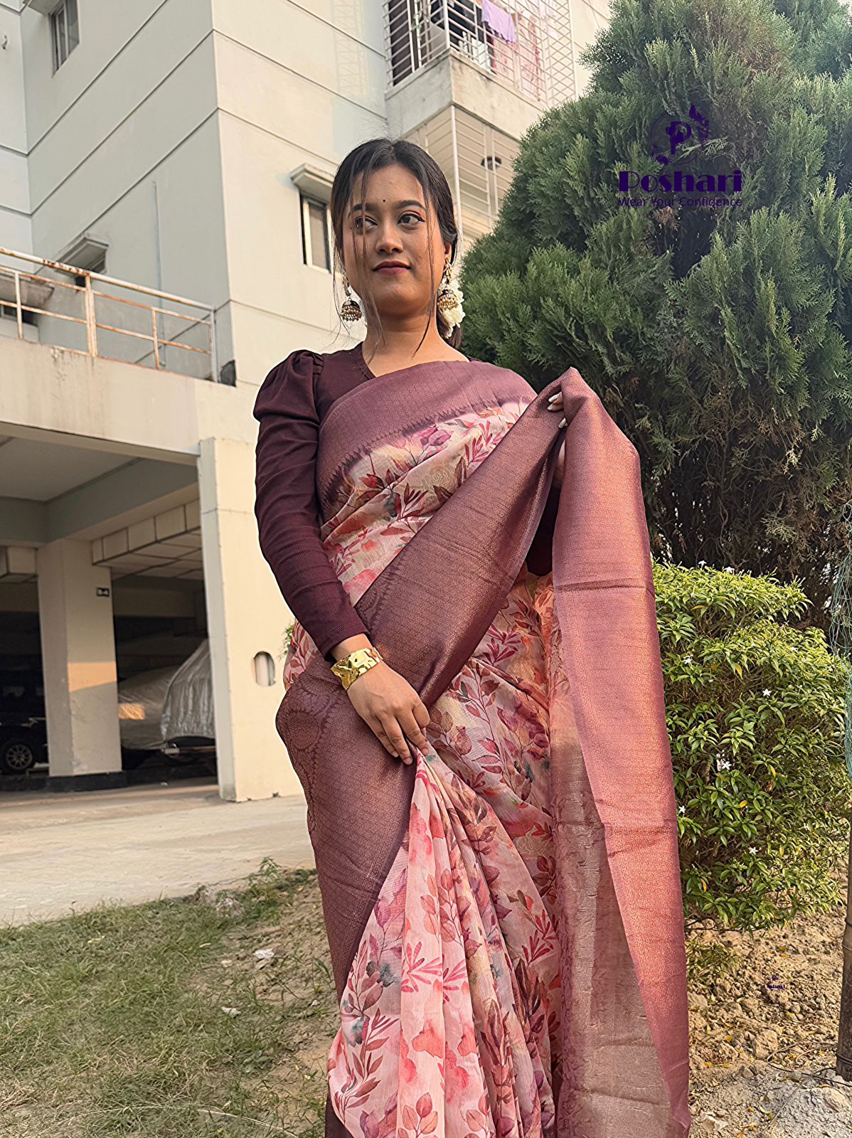 Indian Banarsi Half Silk Saree